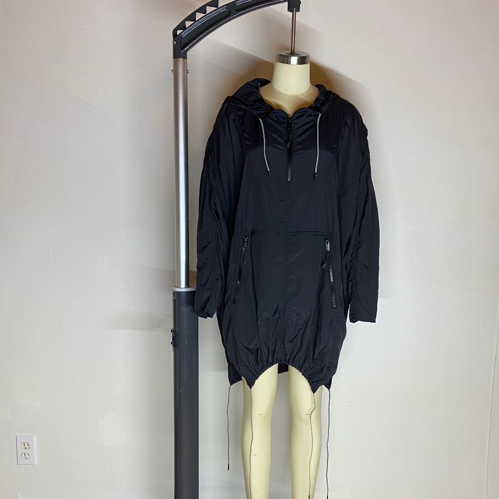 Free People FP Movement Lightweight Black Poncho Anorak - Size M